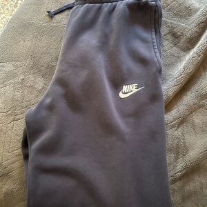 Nike navy blue fleece sweatpants